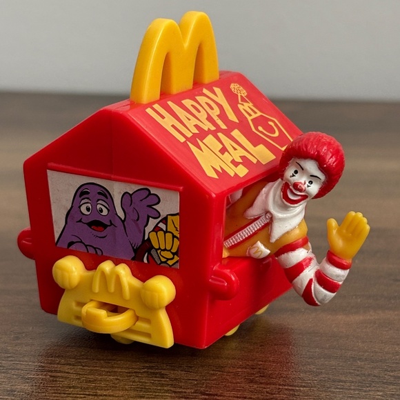 Vintage 1994 McDonald's RONALD MCDONALD Happy Meal Toy Box Birthday Train Car - Picture 8 of 8